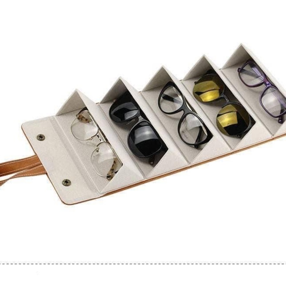 Multi-slot glasses organizer/storage folding case